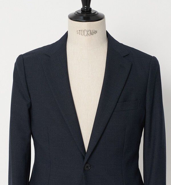 UNITED ARROWS green label relaxing「A+ TWPU バーズアイ 2B スリム セットアップ ジャケット -ストレッチ-」|テーラードジャケット|