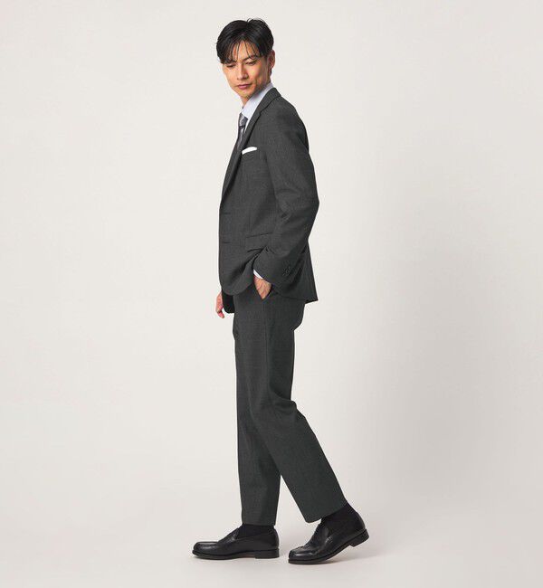 UNITED ARROWS green label relaxing「A+ TWPU バーズアイ アジャスター NP セットアップ パンツ スラックス -ストレッチ-」|スラックス|
