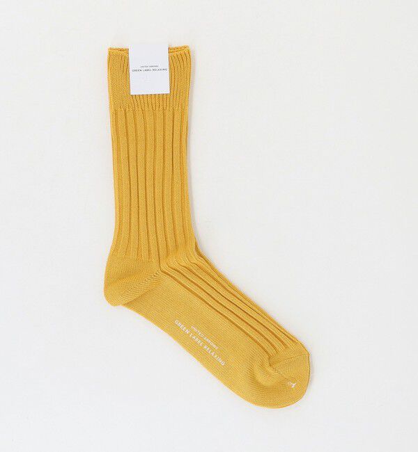 UNITED ARROWS green label relaxing「リブ ソリッド ソックス」|ソックス|YELLOW