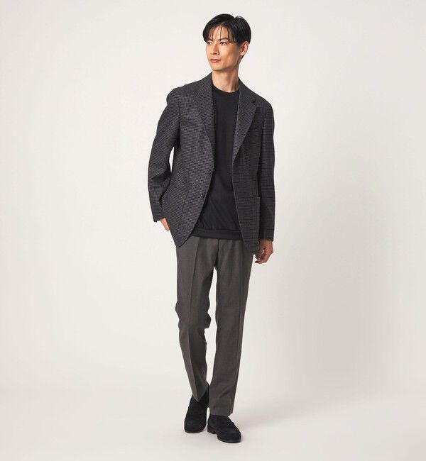 UNITED ARROWS green label relaxing「TWPU サキソニー スタンダード スラックス -ストレッチ・ウエストアジャスター-」|スラックス|