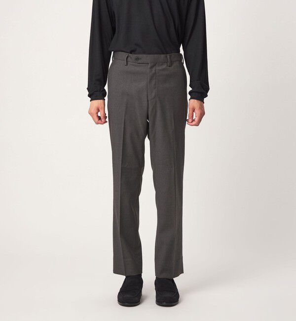 UNITED ARROWS green label relaxing「TWPU サキソニー スタンダード スラックス -ストレッチ・ウエストアジャスター-」|スラックス|