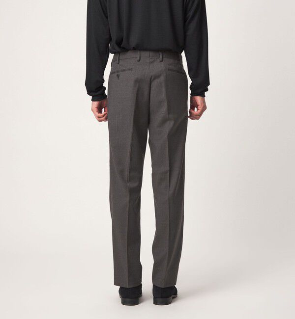 UNITED ARROWS green label relaxing「TWPU サキソニー スタンダード スラックス -ストレッチ・ウエストアジャスター-」|スラックス|