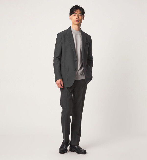 UNITED ARROWS green label relaxing「TWPU サキソニー スタンダード スラックス -ストレッチ・ウエストアジャスター-」|スラックス|