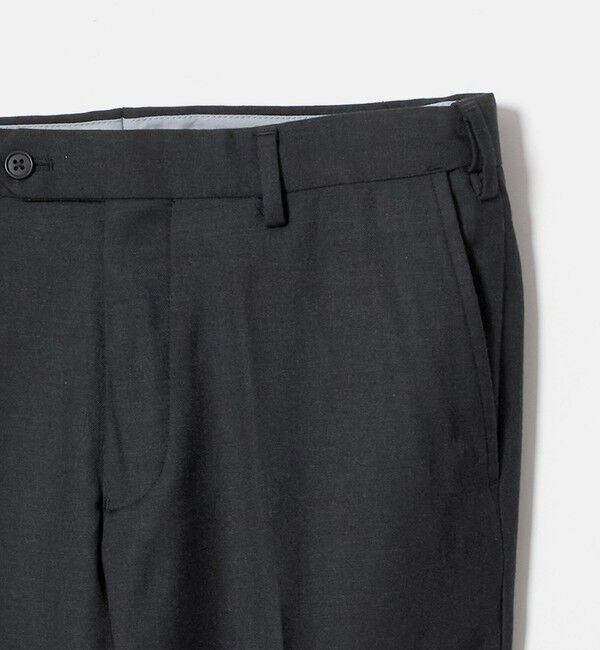 UNITED ARROWS green label relaxing「TWPU サキソニー スタンダード スラックス -ストレッチ・ウエストアジャスター-」|スラックス|