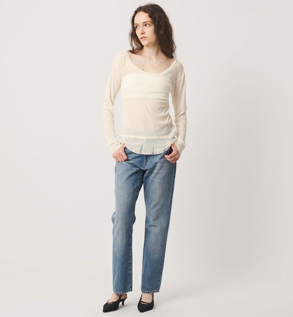ATTISESSION「＜ATTISESSION＞コットン ダメージ ロングスリーブ カットソー」|Tシャツ・カットソー|OFF WHITE