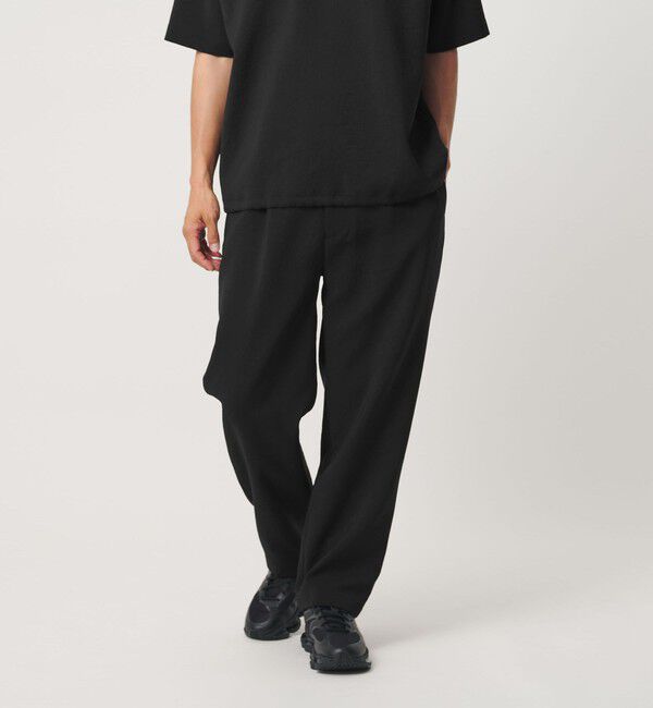 BEAUTY&YOUTH UNITED ARROWS「DUAL PACK 3.0 1プリーツ イージー パンツ NO.8 ヨコストレッチ UVカット ウォッシャブル セットアップ対応」|チノ|BLACK