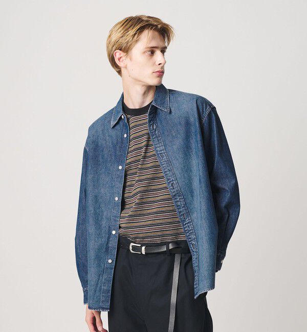 BEAUTY&YOUTH UNITED ARROWS「シェービング デニム レギュラーカラー シャツ GRANDE型」|シャツ・ブラウス|COBALT
