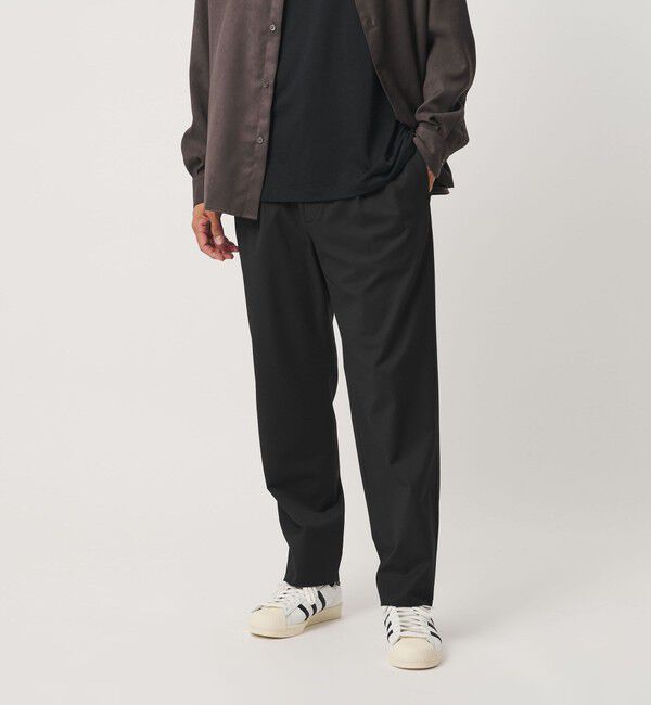 BEAUTY&YOUTH UNITED ARROWS「ウール 1プリーツ テーパード イージー パンツ NO.5 ストレッチ」|チノ|