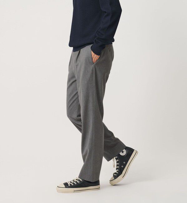 BEAUTY&YOUTH UNITED ARROWS「ウール 1プリーツ テーパード イージー パンツ NO.5 ストレッチ」|チノ|