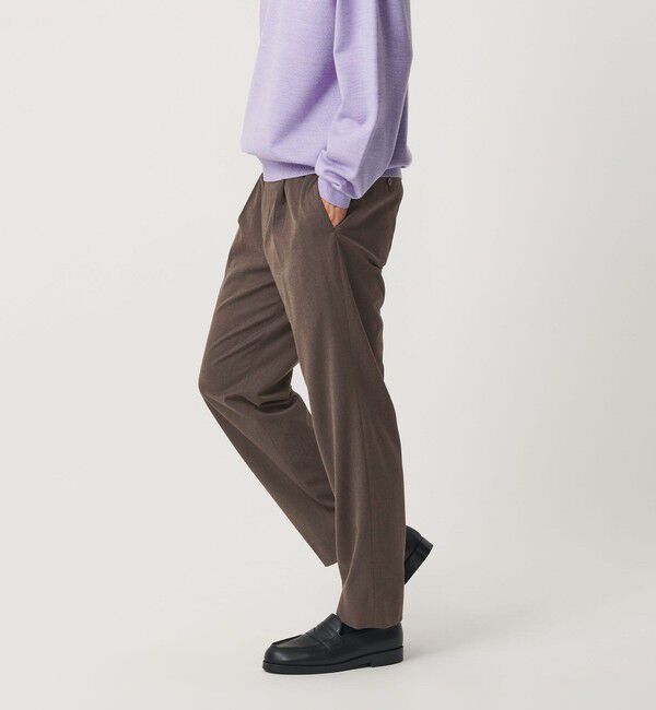 BEAUTY&YOUTH UNITED ARROWS「ウール 1プリーツ テーパード イージー パンツ NO.5 ストレッチ」|チノ|MOCA