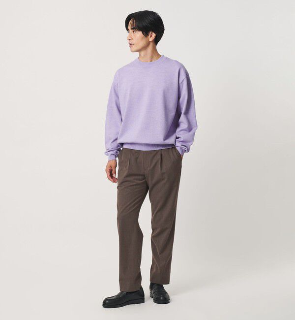 BEAUTY&YOUTH UNITED ARROWS「ウール 1プリーツ テーパード イージー パンツ NO.5 ストレッチ」|チノ|