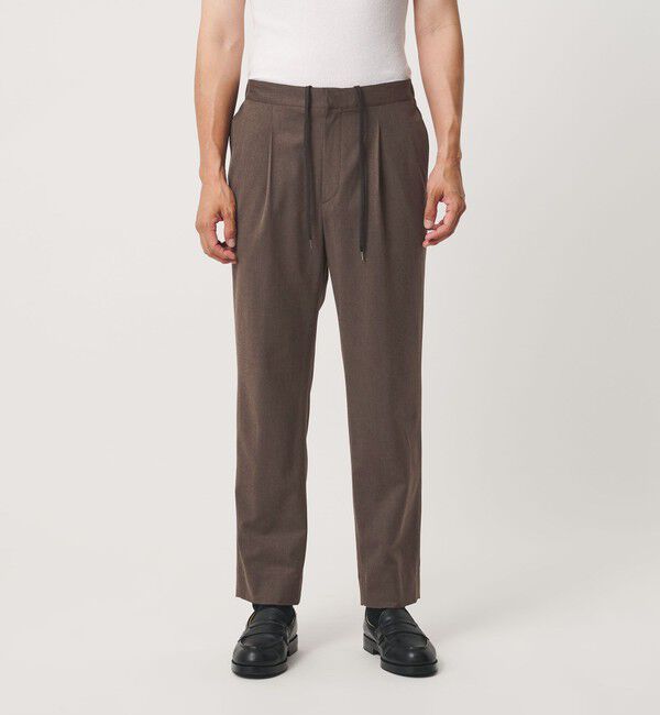 BEAUTY&YOUTH UNITED ARROWS「ウール 1プリーツ テーパード イージー パンツ NO.5 ストレッチ」|チノ|