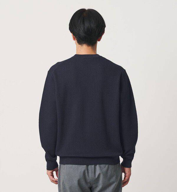 BEAUTY&YOUTH UNITED ARROWS「ガスコットン ツイル アゼ クルーネック ニット」|ニット・セーター|