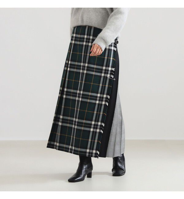 Demi-Luxe BEAMS 「【別注】O&rsquo;NEIL OF DUBLIN &times; Demi-Luxe BEAMS / パッチワーク クラシック ロング キルトスカート 90cm」|スカート|