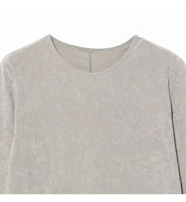 Demi-Luxe BEAMS 「トリアセテート クルーネック ベロア Tシャツ」|Tシャツ・カットソー|