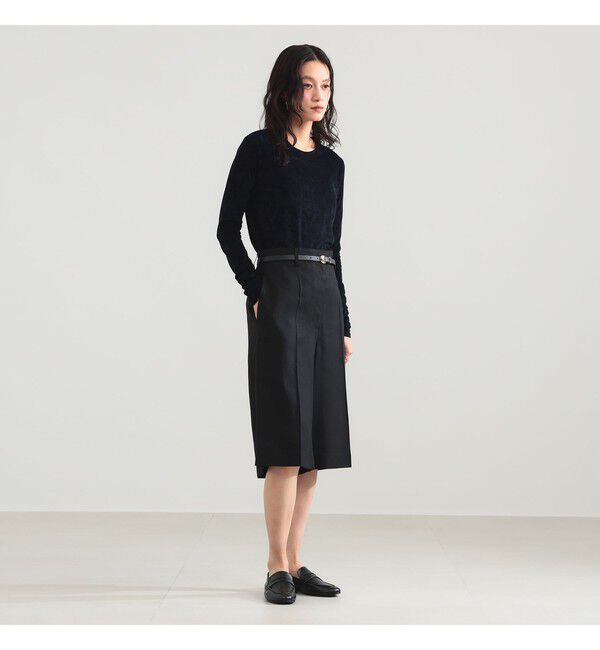 Demi-Luxe BEAMS 「トリアセテート クルーネック ベロア Tシャツ」|Tシャツ・カットソー|