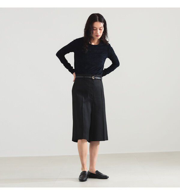 Demi-Luxe BEAMS 「トリアセテート クルーネック ベロア Tシャツ」|Tシャツ・カットソー|