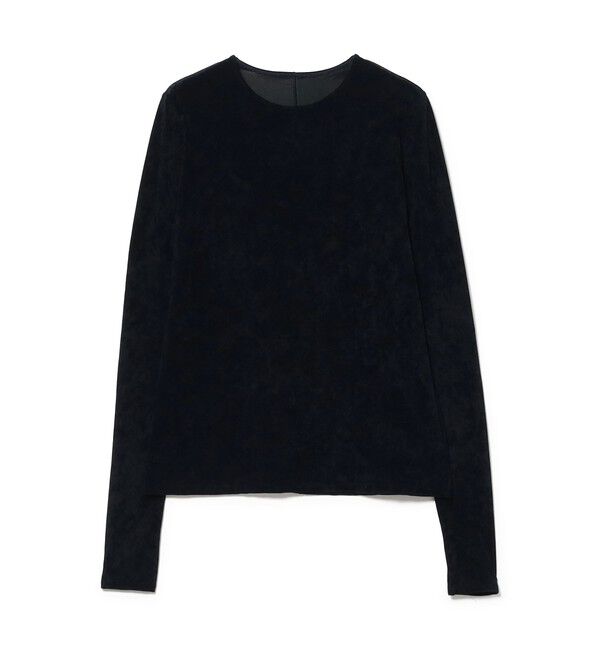 Demi-Luxe BEAMS 「トリアセテート クルーネック ベロア Tシャツ」|Tシャツ・カットソー|