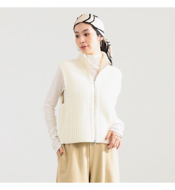 Demi-Luxe BEAMS 「ブークレ ジップ ベスト」|ベスト・ジレ|OFF_WHITE