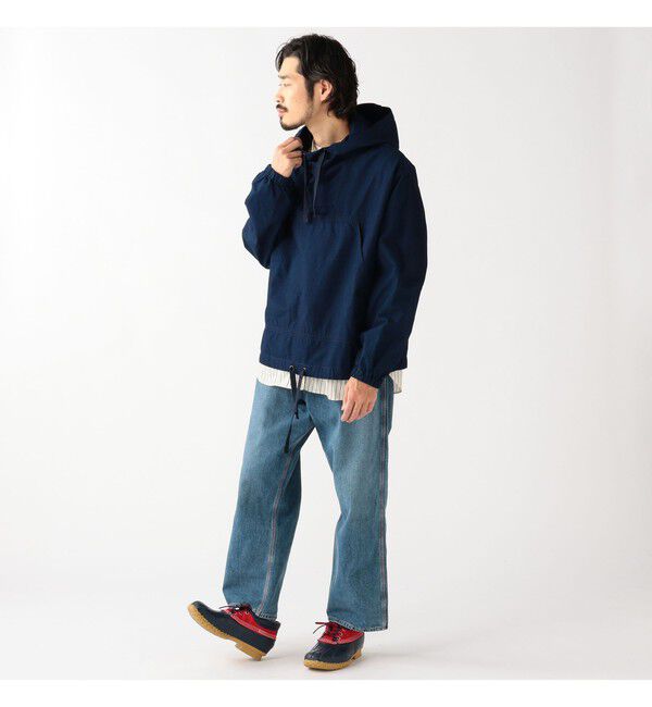 BEAMS PLUS「MIL Smock Indigo Rip Stop」|ブルゾン・スタジャン|