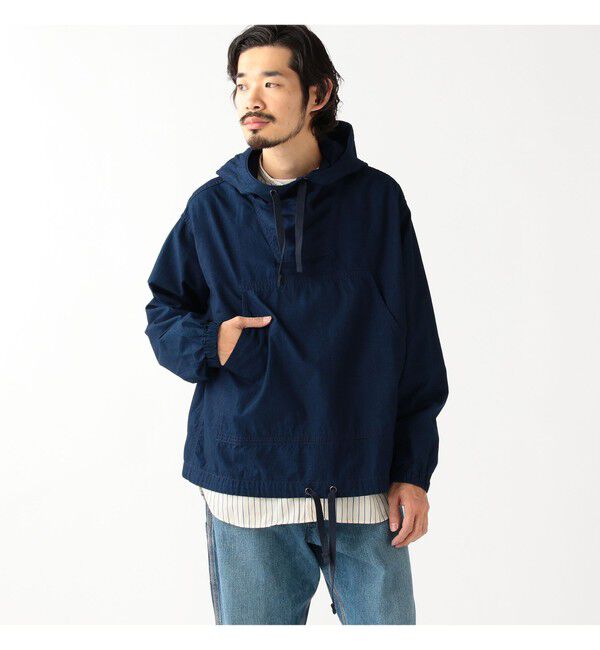 BEAMS PLUS「MIL Smock Indigo Rip Stop」|ブルゾン・スタジャン|