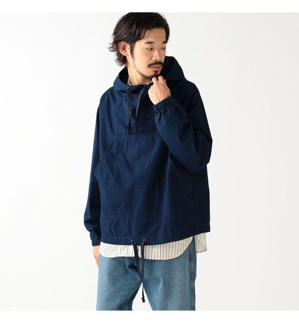 BEAMS PLUS「MIL Smock Indigo Rip Stop」|ブルゾン・スタジャン|