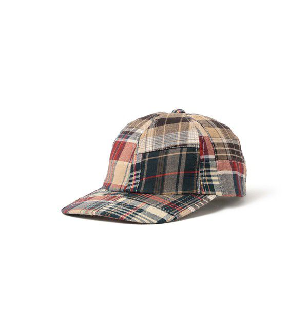 BEAMS PLUS「6 Panel Regimental Strap Madras PW」|その他|BROWN