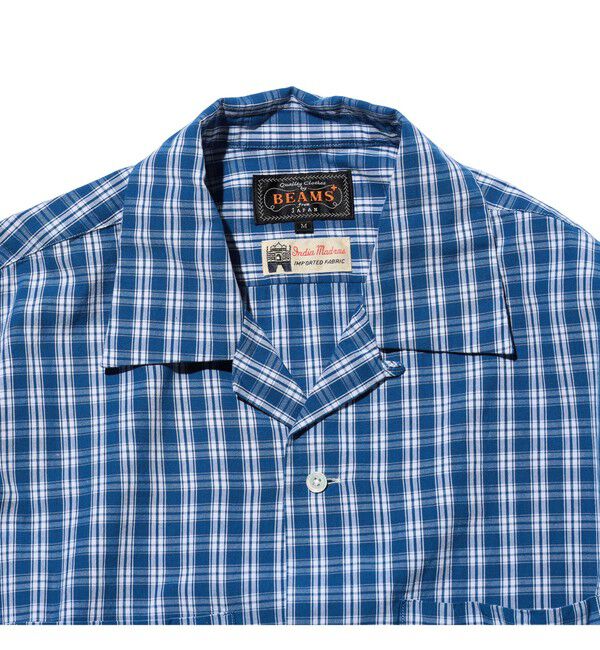 BEAMS PLUS「Open Collar 80/2 Madras」|シャツ・ブラウス|