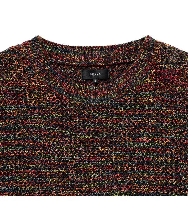 BEAMS「7ゲージ メッシュ クルーネックニット」|ニット・セーター|