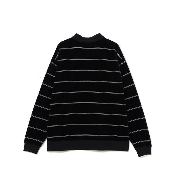 BEAMS「ベロア ボーダー ポロシャツ」|ポロシャツ|
