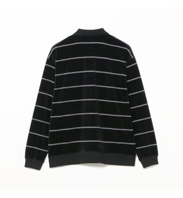 BEAMS「ベロア ボーダー ポロシャツ」|ポロシャツ|
