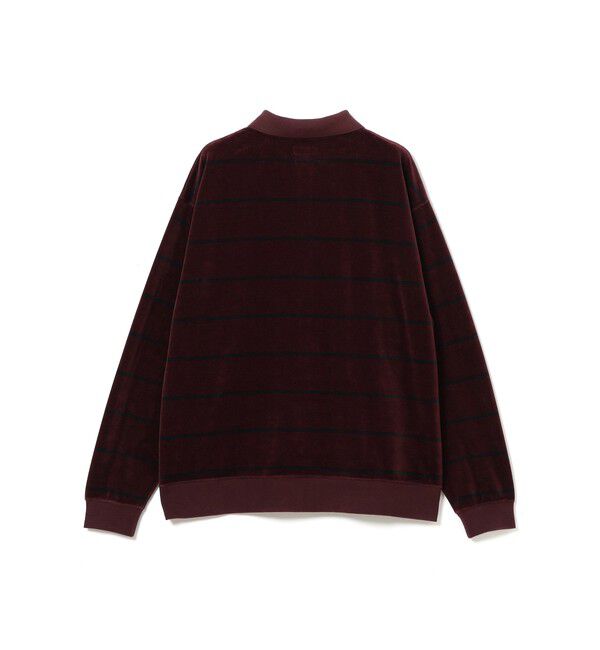 BEAMS「ベロア ボーダー ポロシャツ」|ポロシャツ|