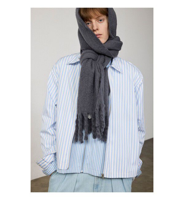 BEAMS「BEAMS|ストライプ ジップアップ シャツ」|シャツ・ブラウス|
