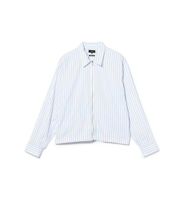 BEAMS「BEAMS|ストライプ ジップアップ シャツ」|シャツ・ブラウス|