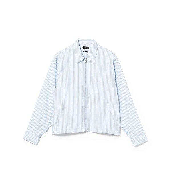 BEAMS「BEAMS|ストライプ ジップアップ シャツ」|シャツ・ブラウス|