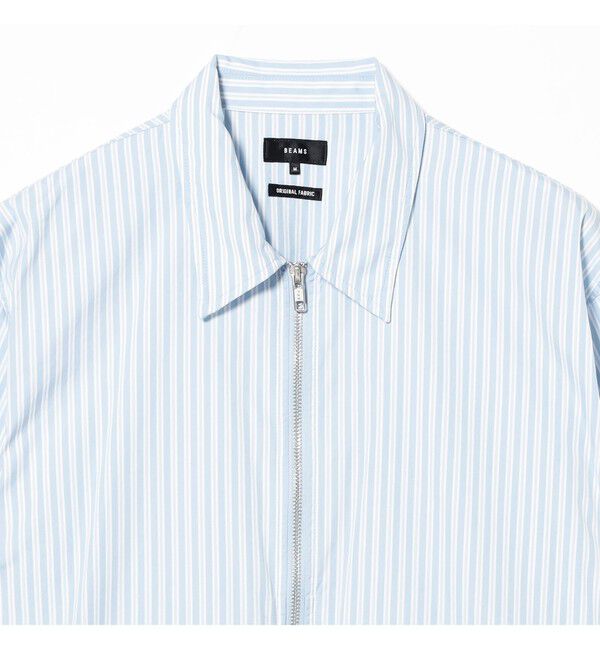 BEAMS「BEAMS|ストライプ ジップアップ シャツ」|シャツ・ブラウス|