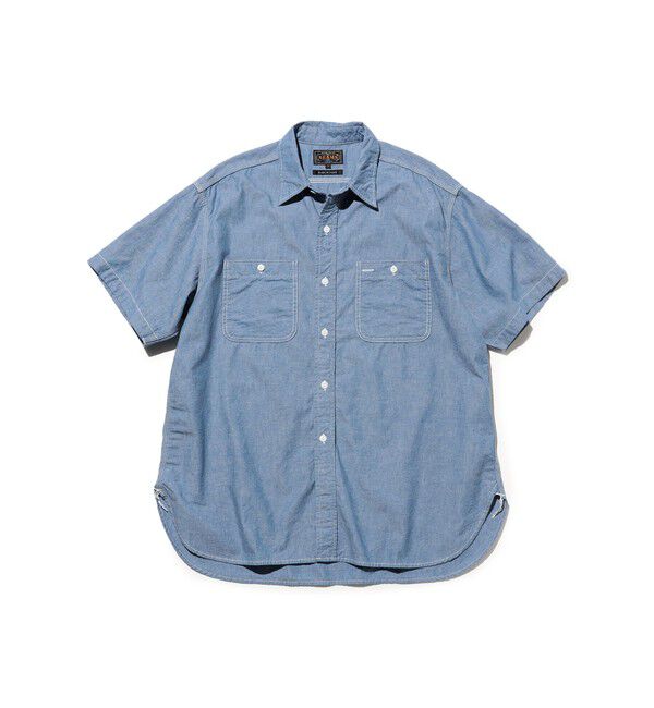 BEAMS PLUS「WORK Indigo Chambray」|シャツ・ブラウス|SAX