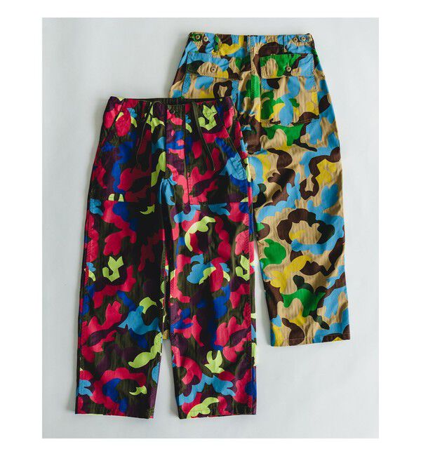 BEAMS PLUS「MIL Utility Easy Trousers Supima Herringbone Big Camo Print」|チノ|