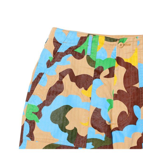 BEAMS PLUS「MIL Utility Easy Trousers Supima Herringbone Big Camo Print」|チノ|