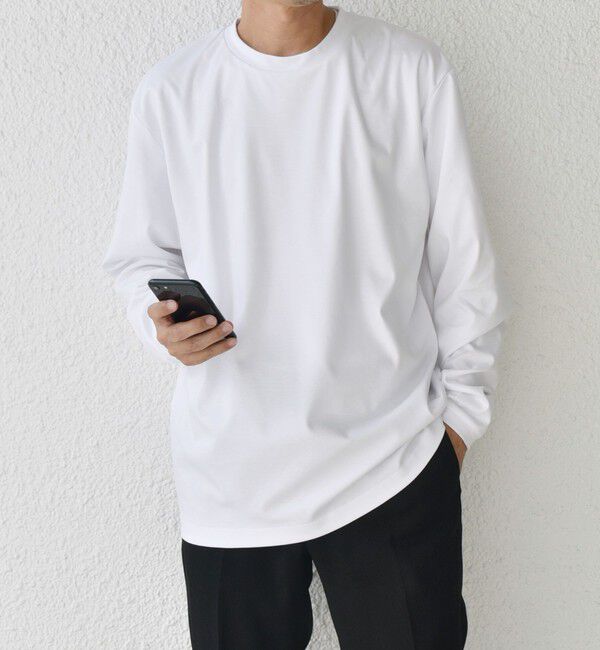 SHIPS any「SHIPS any: スムースコットン クルーネック Tシャツ (ロンT)◆」|Tシャツ・カットソー|