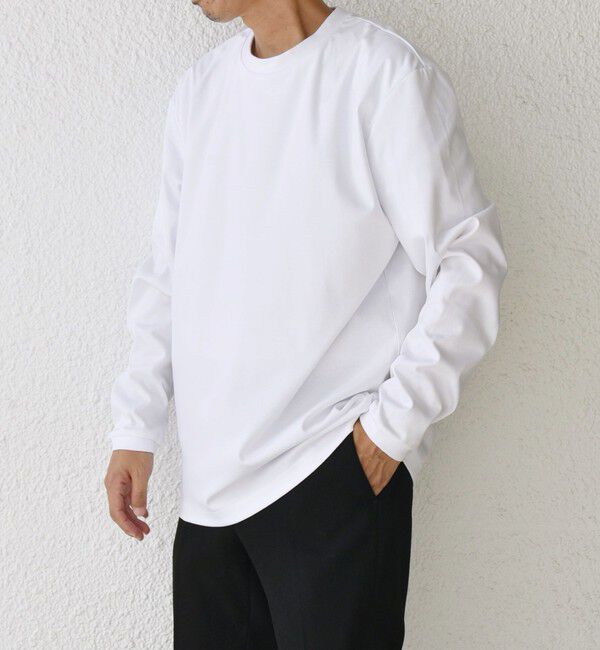 SHIPS any「SHIPS any: スムースコットン クルーネック Tシャツ (ロンT)◆」|Tシャツ・カットソー|