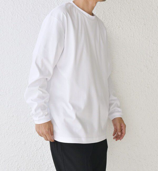 SHIPS any「SHIPS any: スムースコットン クルーネック Tシャツ (ロンT)◆」|Tシャツ・カットソー|