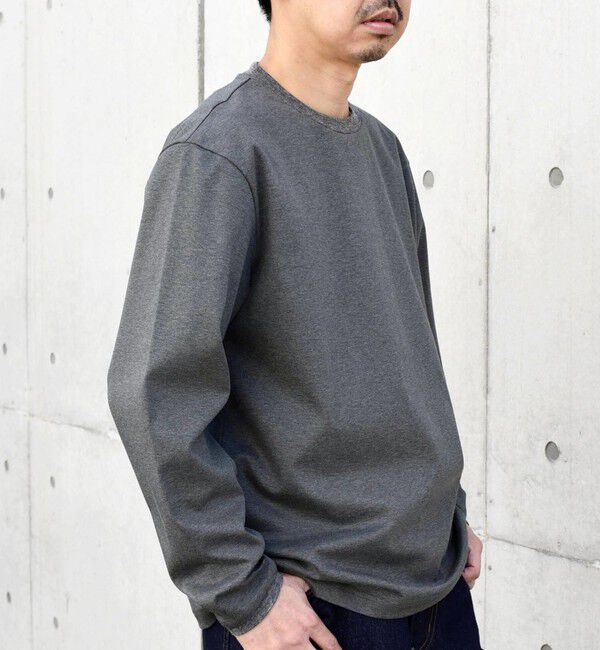 SHIPS any「SHIPS any: スムースコットン クルーネック Tシャツ (ロンT)◆」|Tシャツ・カットソー|