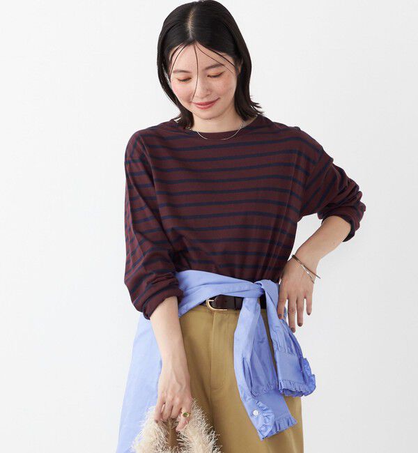 SHIPS Colors 「《一部追加予約》〈洗濯機可能〉コットン レイヤード TEE 3（ロンT）◆」|Tシャツ・カットソー|