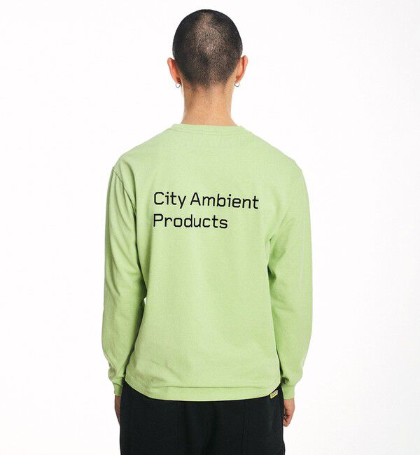 SHIPS「City Ambient Products: スタンダード ロゴ プリント ロングスリーブ Tシャツ」|Tシャツ・カットソー|