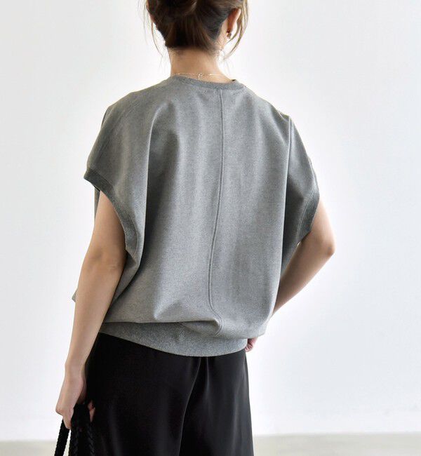 quaranciel「〈洗濯機可能〉ライト ポンチ コンパクト フレンチスリーブ TEE」|Tシャツ・カットソー|
