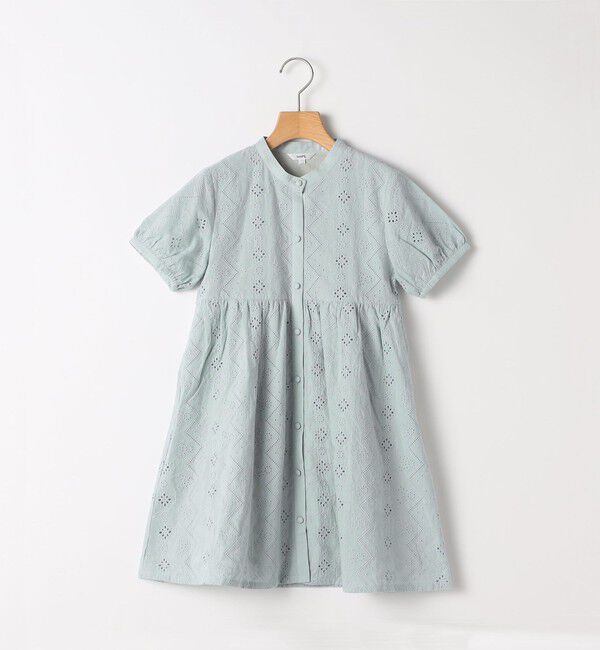 SHIPS KIDS「SHIPS KIDS:80～90cm / レース エンブロイダリー ワンピース」|ワンピース|ライトブルー