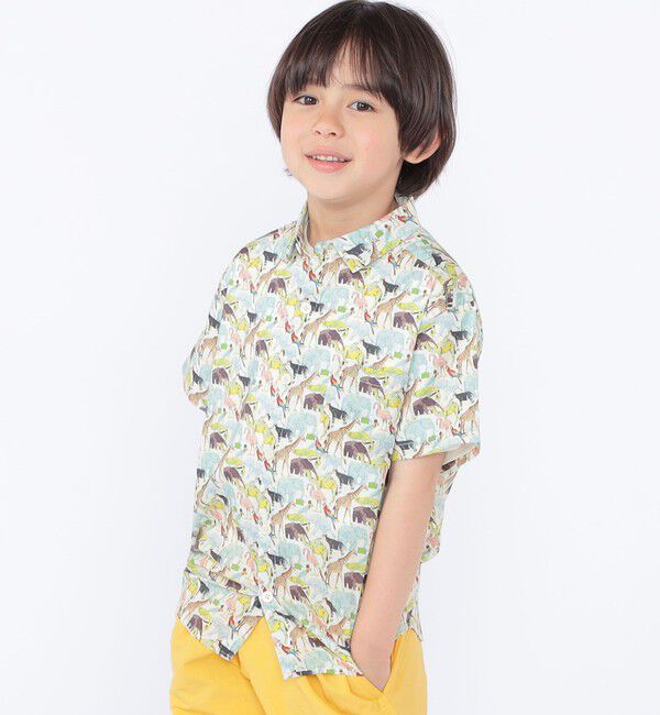 SHIPS KIDS「SHIPS KIDS:100～130cm / リバティ プリント 半袖 シャツ」|シャツ・ブラウス|