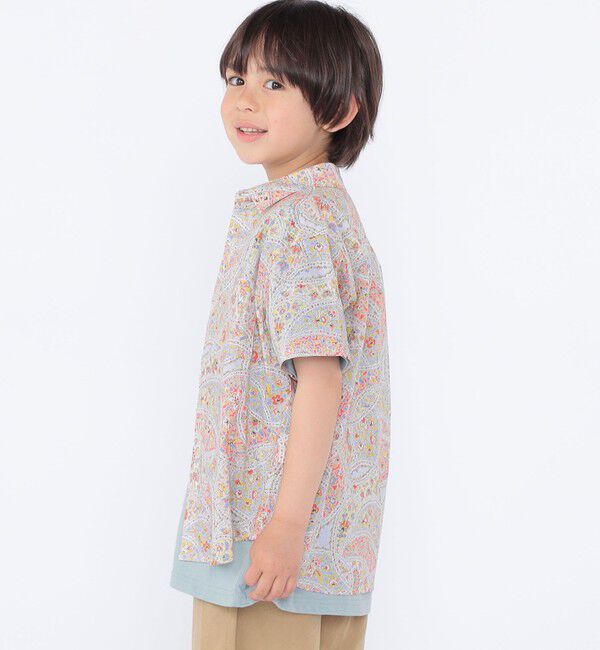 SHIPS KIDS「SHIPS KIDS:100～130cm / リバティ プリント 半袖 シャツ」|シャツ・ブラウス|