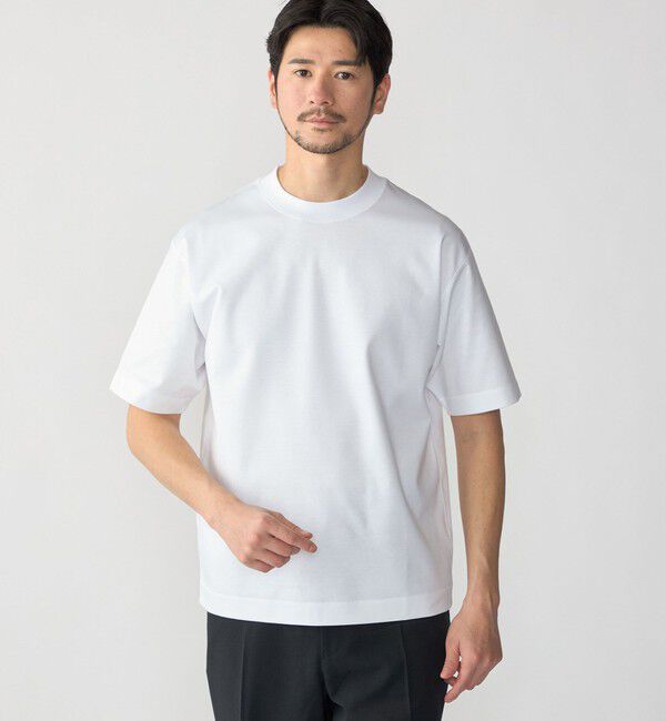 SHIPS「SHIPS: MADE IN JAPAN クルーネック ハイゲージ ポンチ ライト Tシャツ」|Tシャツ・カットソー|